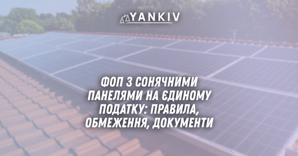 ФОП з сонячними панелями на єдиному податку 2025: правила, обмеження, документи 1 FOP z sonyachnymy panelyamy na yedynomu podatku 2025 pravyla obmezhennya dokumenty
