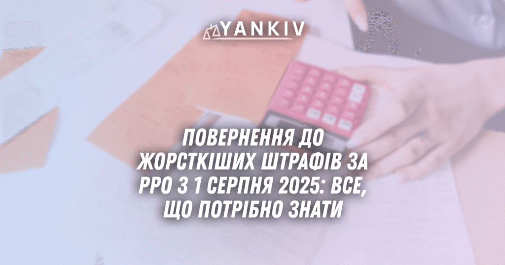 Povernennya do zhorstkishyh shtrafiv za RRO z 1 serpnya 2025 vse shho potribno znaty