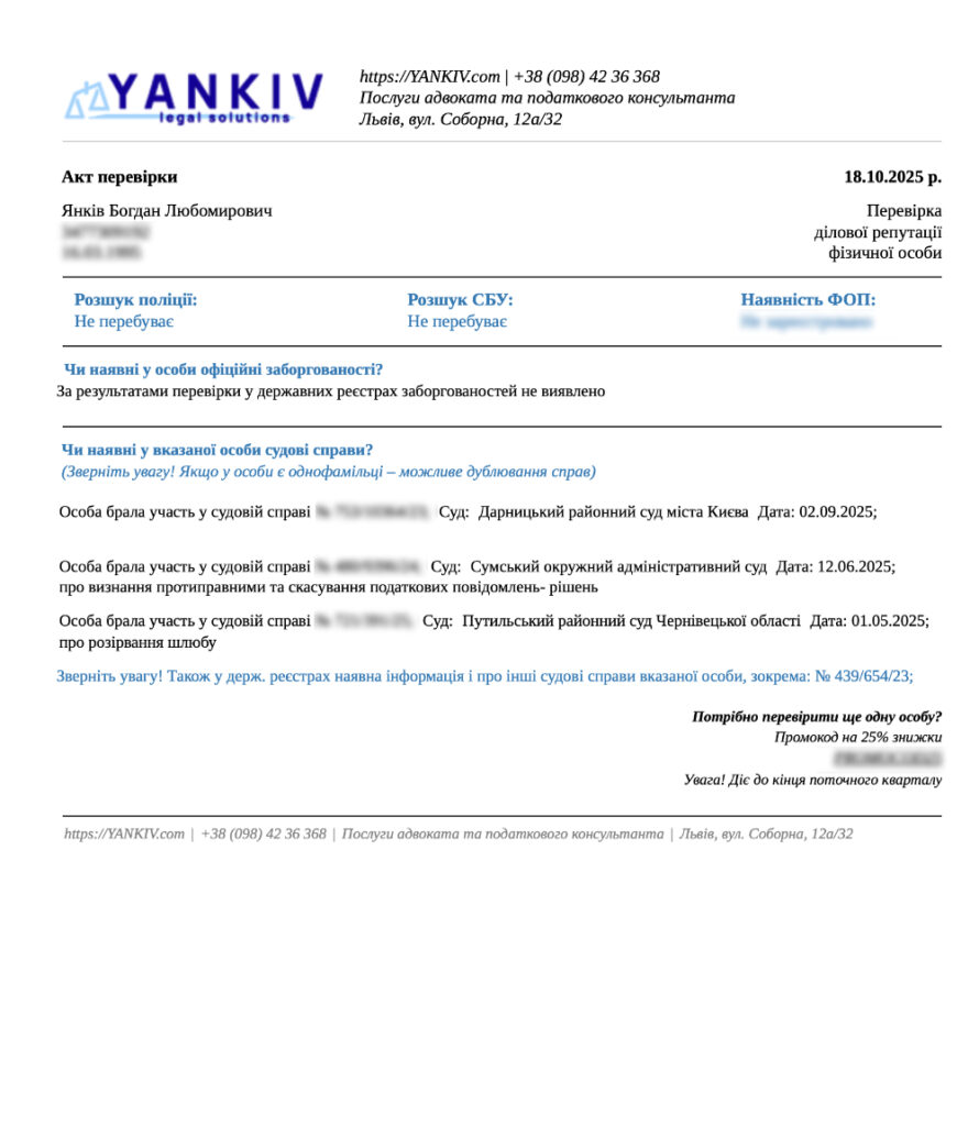 Приклад звіту, який ви отримаєте