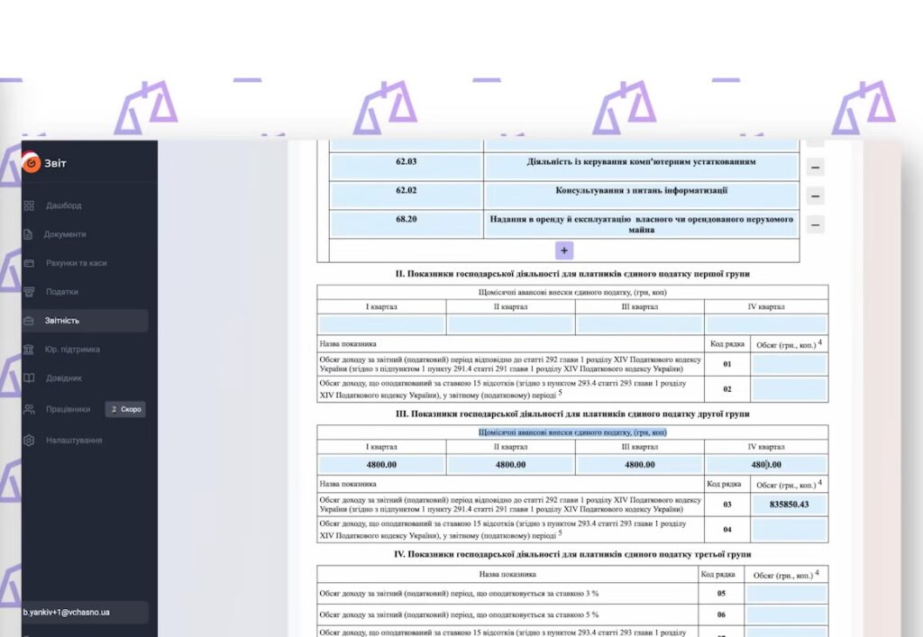 Як подати звіт ФОП 2 група за 2025: покрокова інструкція для підприємців 8 Заповнюємо звіт (повна форма) - розділ 3