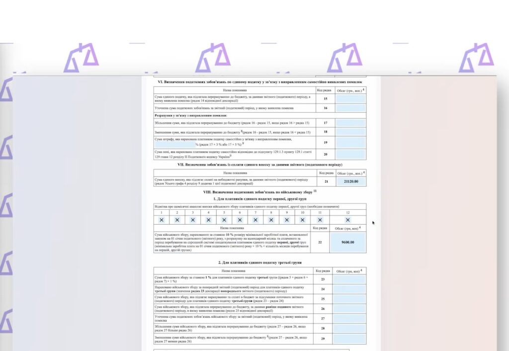 Як подати звіт ФОП 2 група за 2025: покрокова інструкція для підприємців 9 Заповнюємо звіт (повна форма) - розділ 8